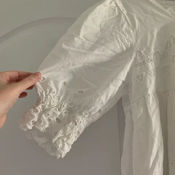 Anthropologie Audrina Eyelet Mini Dress - Picture 6 of 14